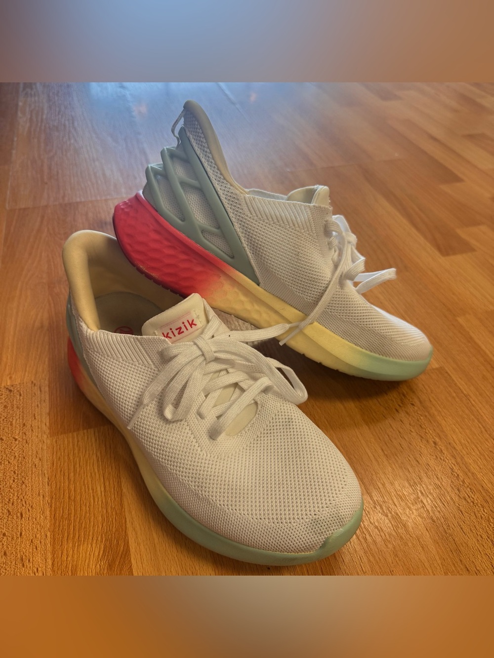 Kizik Athens Sunrise White Multicolor Running Shoes W 9
